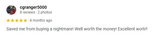Google review screenshot 3 for Pre Purchase Inspection LLC