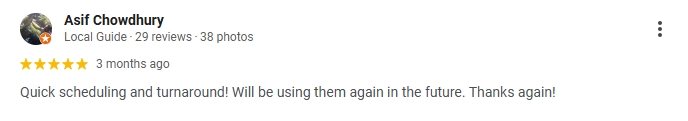 Google review screenshot 9 for Pre Purchase Inspection LLC